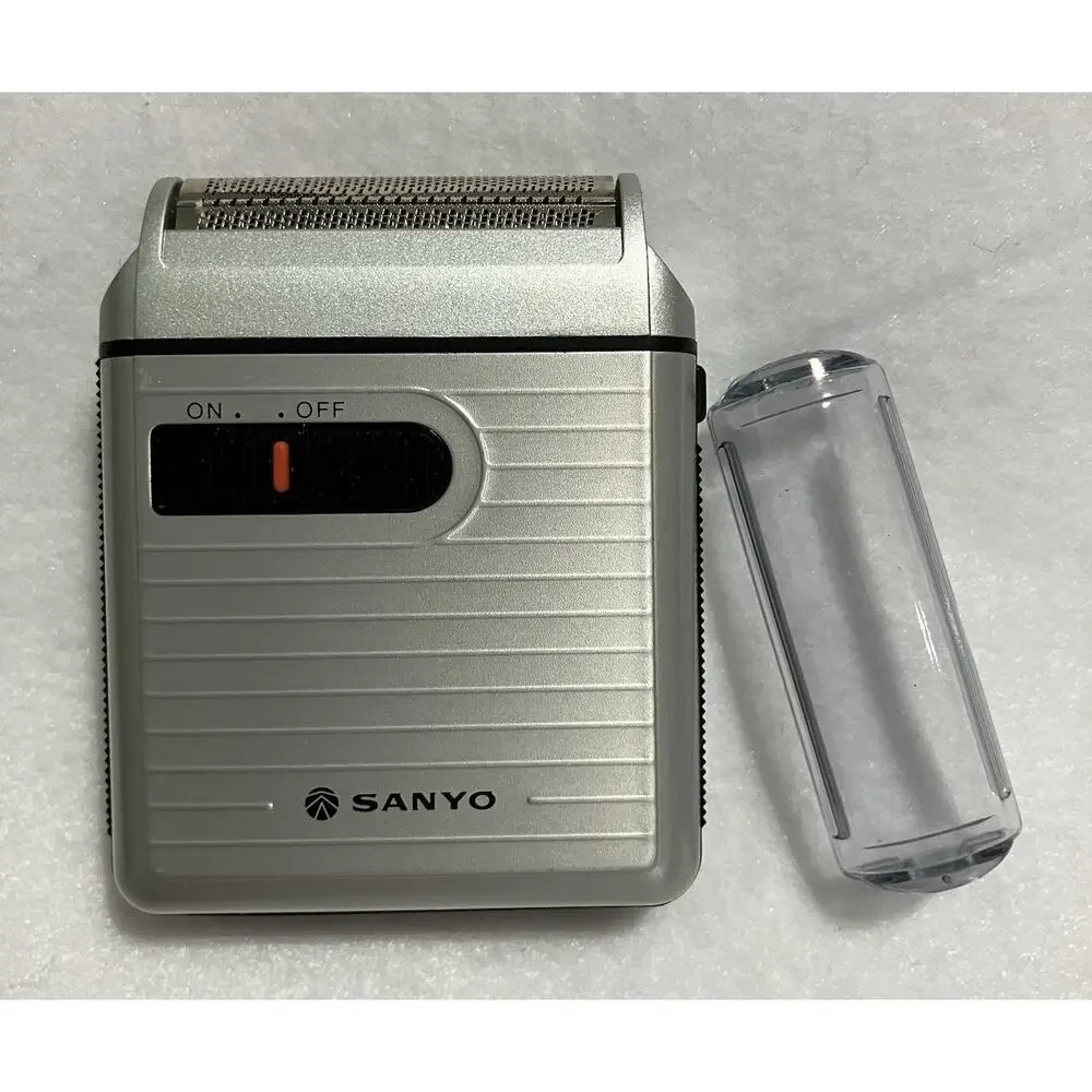 Mens Vtg Sanyo SV-M730 Portable Foil Head Travel Shaver Battery Op Made in Japan